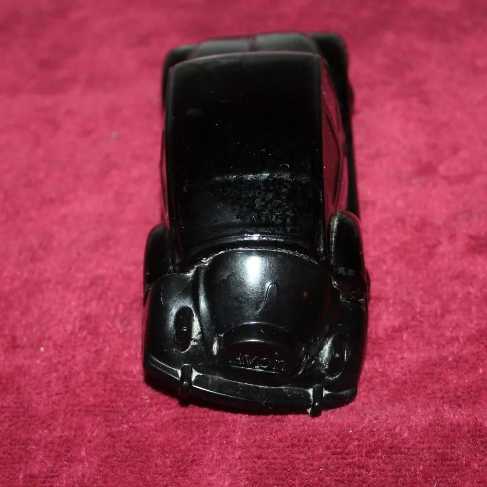 Vintage Avon Black Volkswagen Bug Glass Bottle